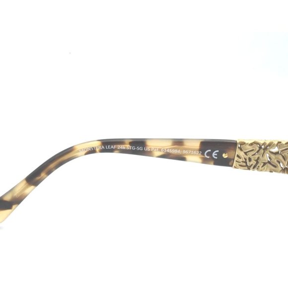 Maui Jim Monstera Mj 747-21B Honey Havana W with 24K Gold